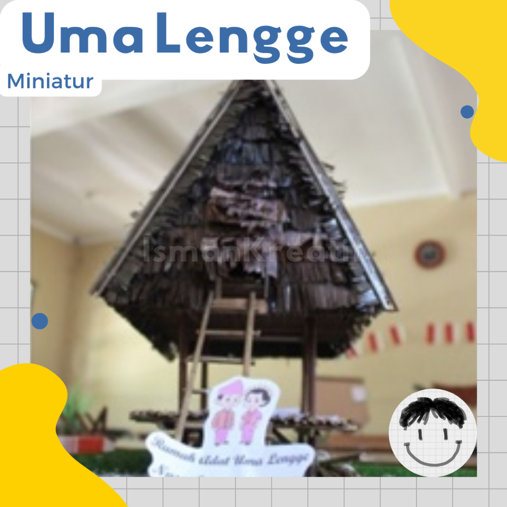 

Miniatur Rumah Adat NTB | Uma Lengge | Kerajinan dari Stik Lidi