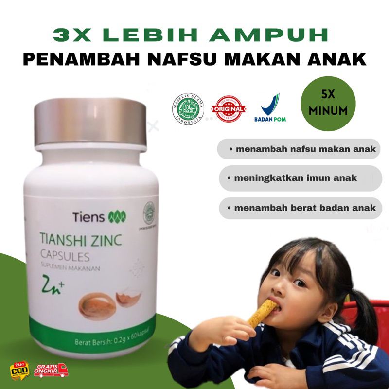 COD (Gratis Ongkir) Zinc Capsule Vitamin Penambah Nafsu Makan Anak bisa dikonsumsi dari bayi 6 bulan hingga dewasa - Penggemuk Badan Penambah Berat Badan Anak Paling Ampuh - Obat Gemuk Sehat Kecerdasan Anak