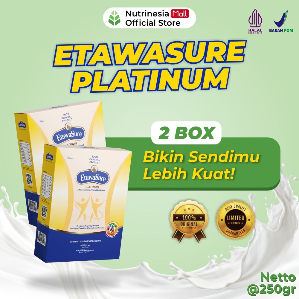 

Etawasure Platinum 2 Box Susu Etawa Herbal Untuk Atasi Pegal Linu dan Asam Urat
