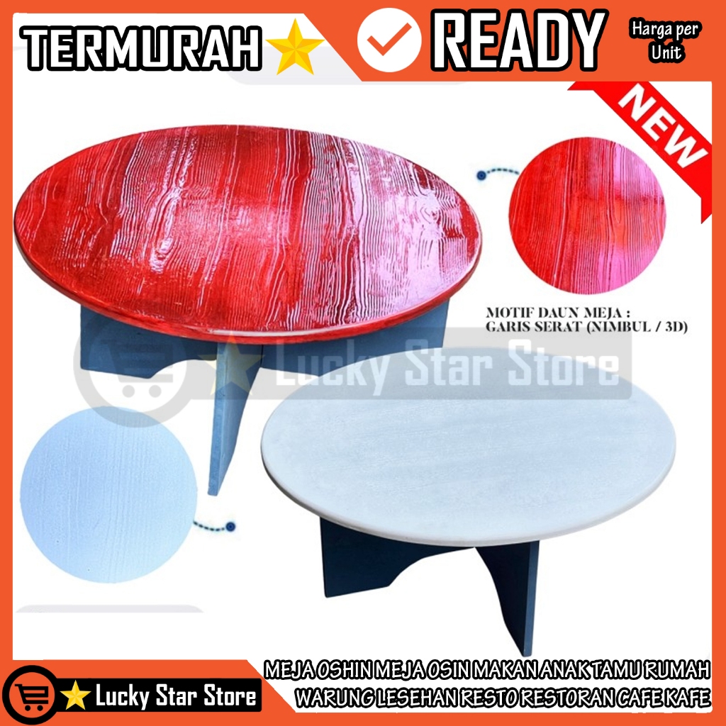 Table Osin Meja Oshin Makan Anak Tamu Rumah Warung Lesehan Resto Restoran Cafe Kafe Belajar Bulat Bu