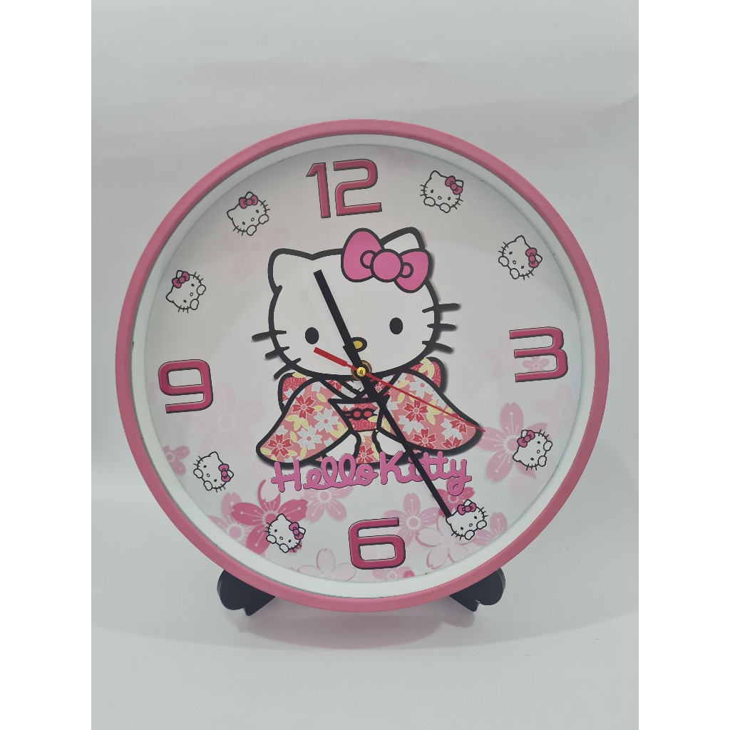jam dinding ogana / jam dinding pink / jam dinding hello kitty / jam dinding HK / jam dinding anak /