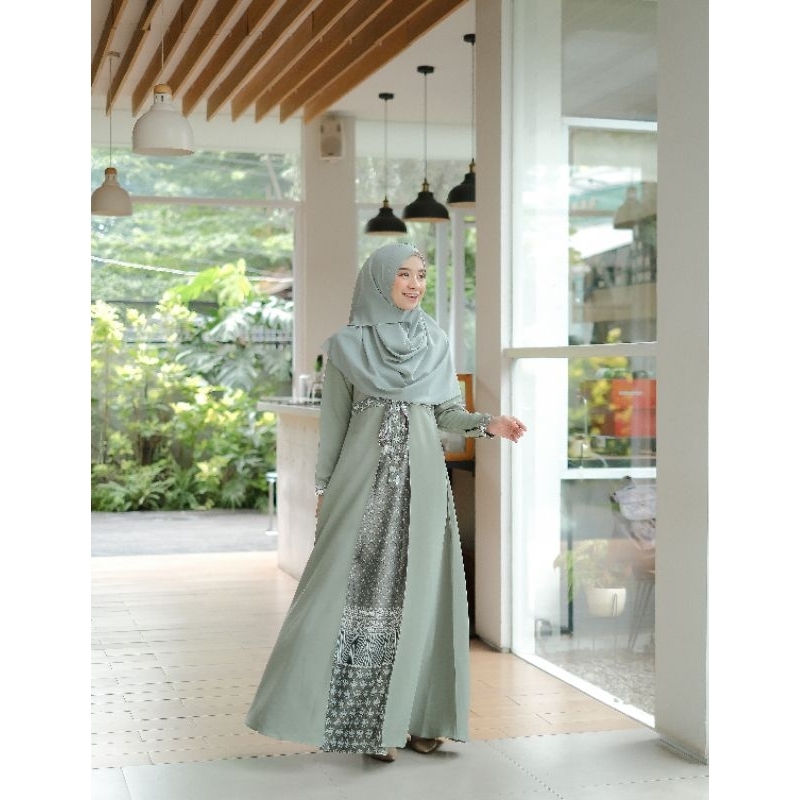 Baju Muslim Gamis Yumna Edisi Emili Motif Dress-4