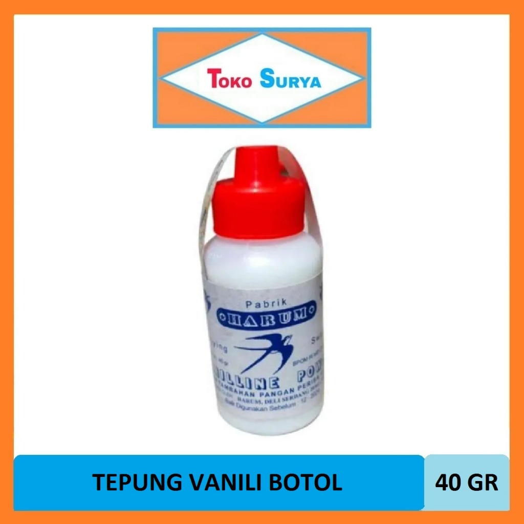

Tepung Vanili Pabrik Harum Vanilline Powder Flying Swallow Botol 40 Gr