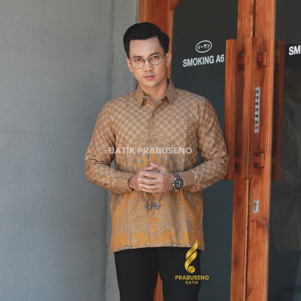 BATIK PRIA REGULER LENGAN PANJANG ORIGINAL BY BATIK PRABUSENO - MOTIF YODHAMAS DOBBY REGULER