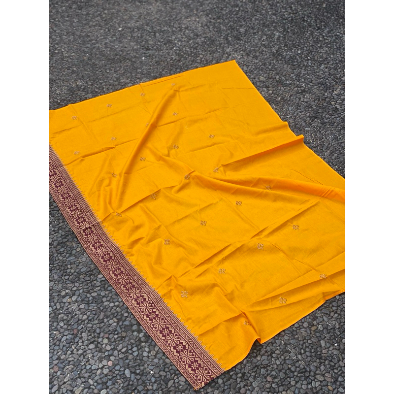 Saput Kuning Katun Tepi Bordir