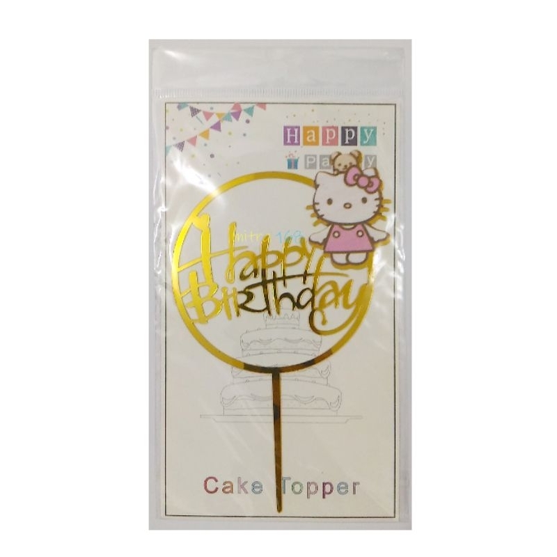 Cake Topper Happy Birthday - Hello Kitty