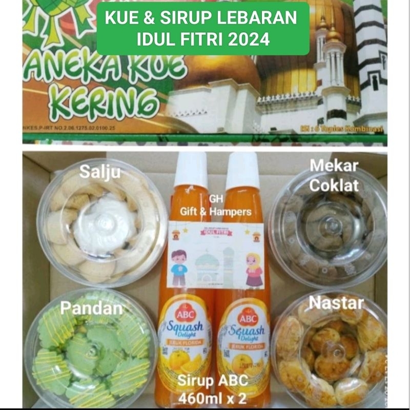 

Kue Lebaran 4toples & 2 Sirup Hampers IdulFitri Kado Parcel Parsel Set