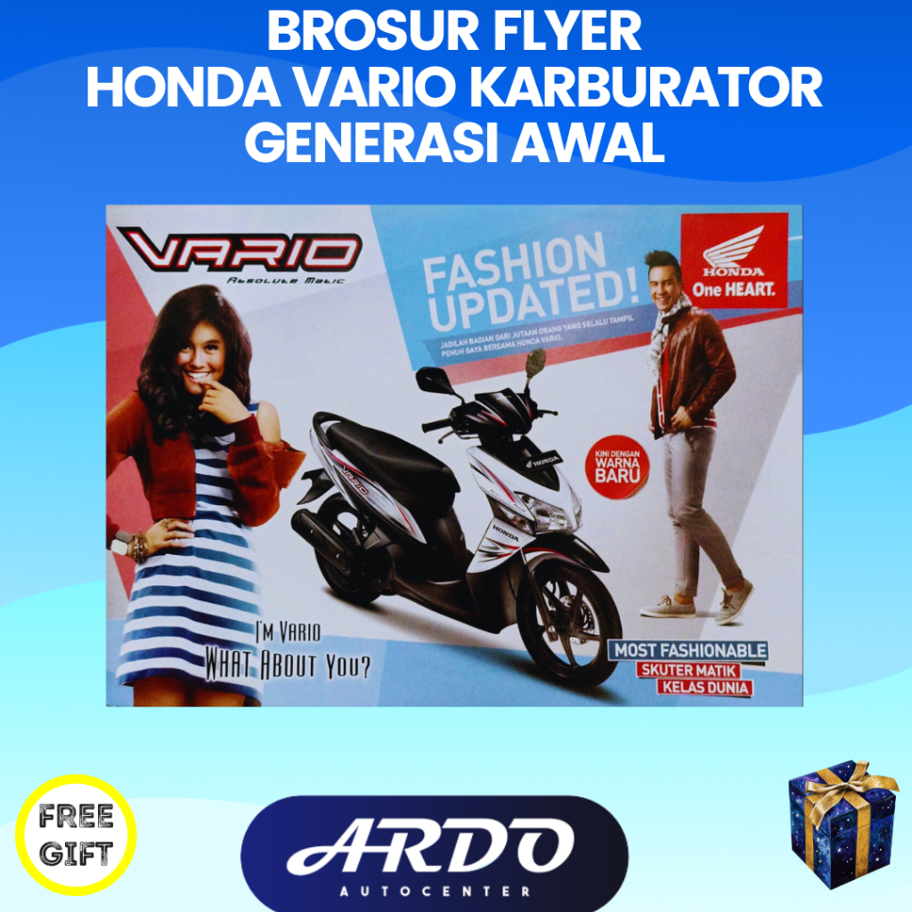 Brosur flyer poster motor Honda Vario Karburator Generasi awal