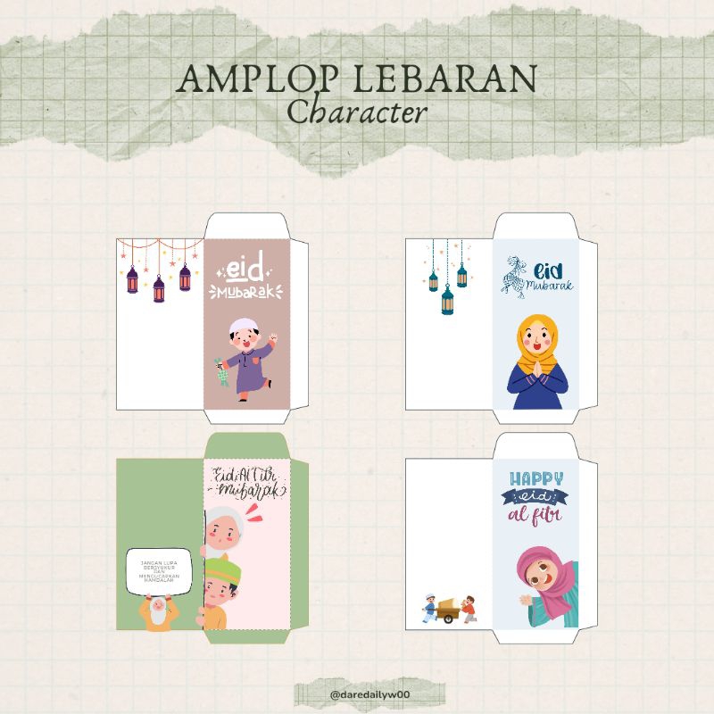 

Amplop Lebaran Murah Characters 12pcs