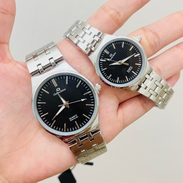 jam tangan couple charles delon rantai original anti air