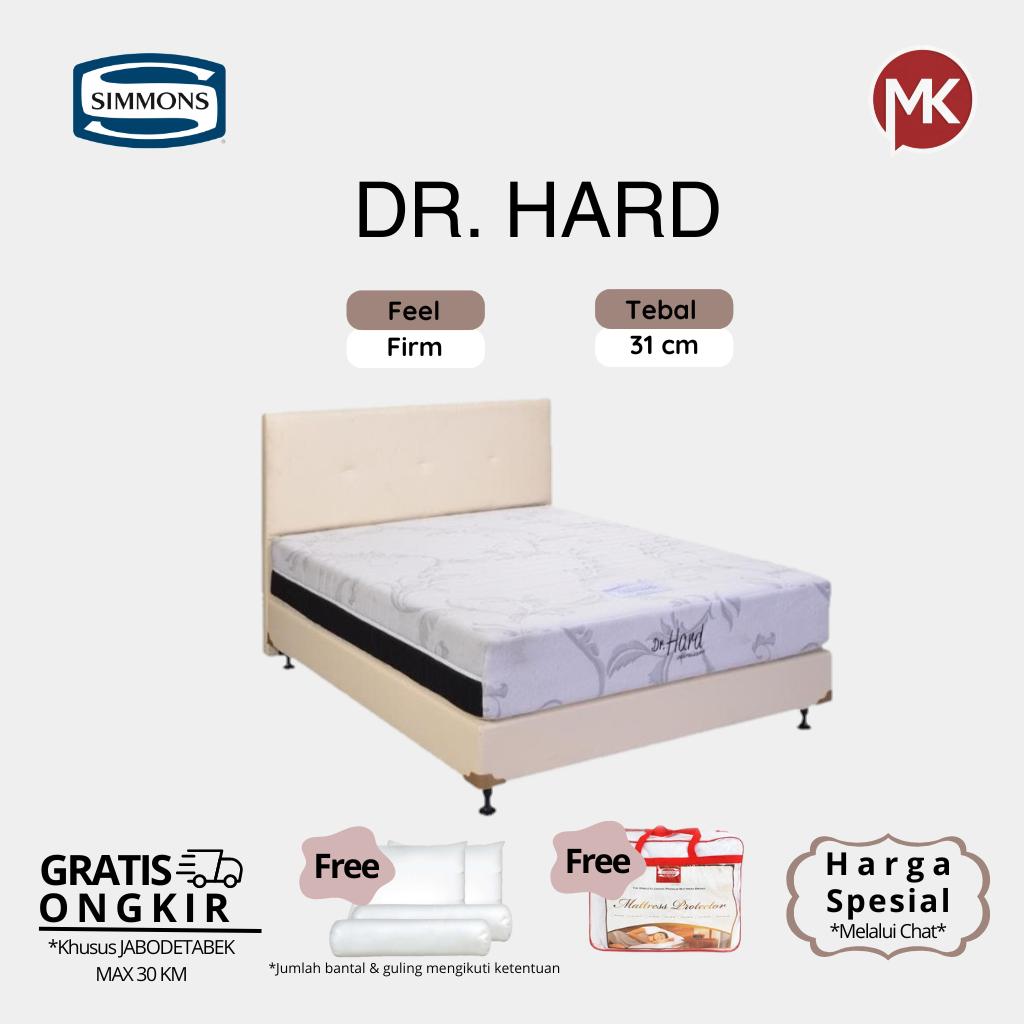 Kasur Latex 90x200 Simmons Dr. Hard Latex Firm 31 cm (Kasur Saja)