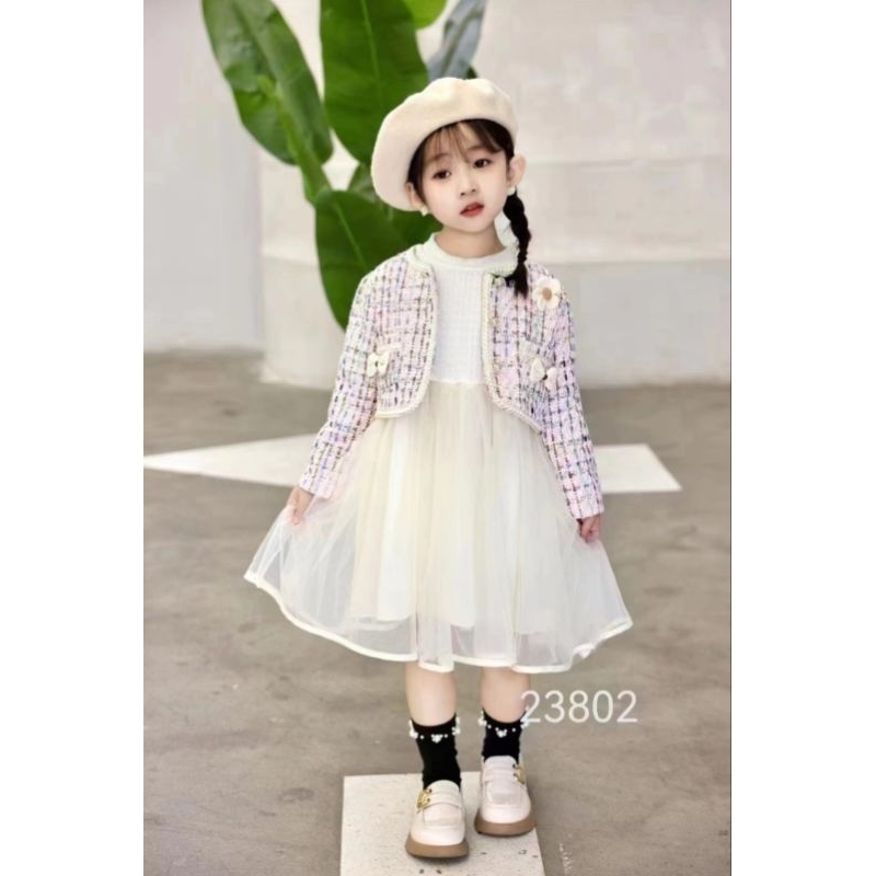 DRESS ANAK IMPORT / DRESS TWEED ANAK IMPORT