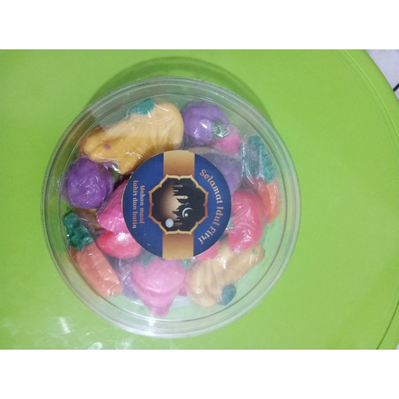 

Coklat warna warni karakter buah buahan toples 250 gram