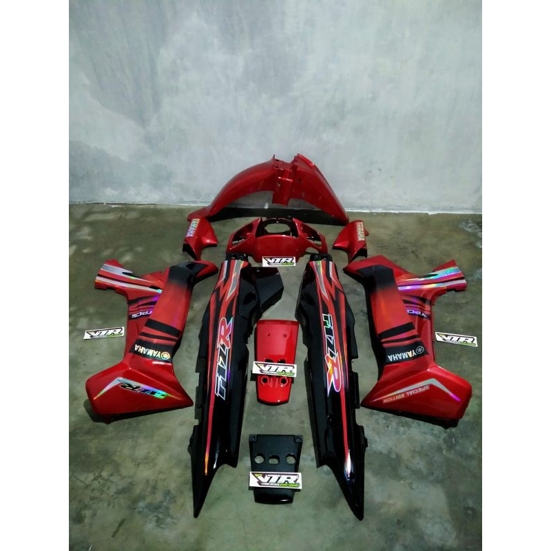 striping fiz r hologram merah