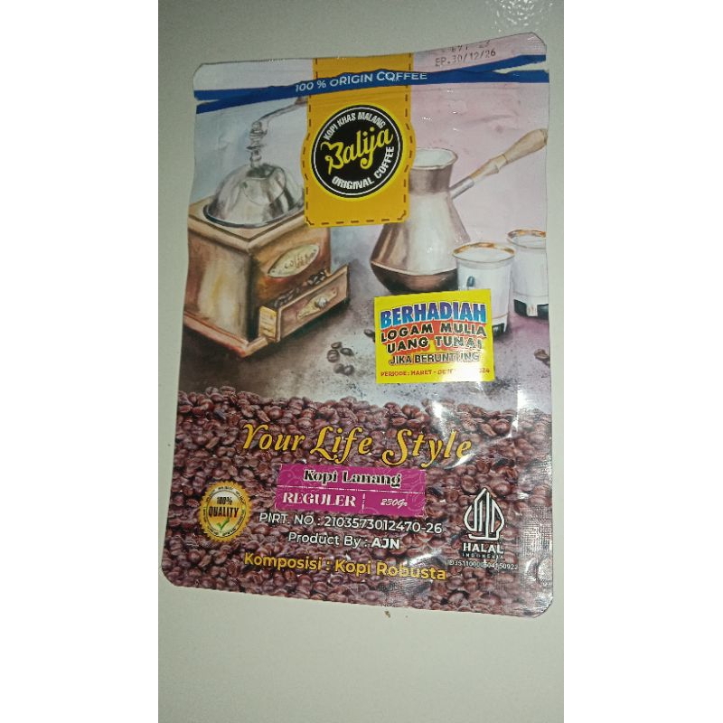 

KOPI LANANG Khas Dampit Malang BALIJA 230gr