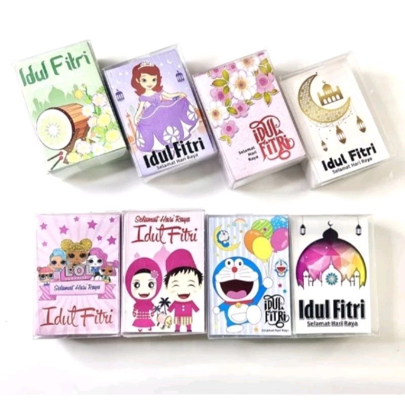 

[ISI 50 PCS] Amplop Lebaran Idul Fitri Amplop Idul Fitri Kemasan Mika Motif Lucu Amplop Angpao Idul Fitri