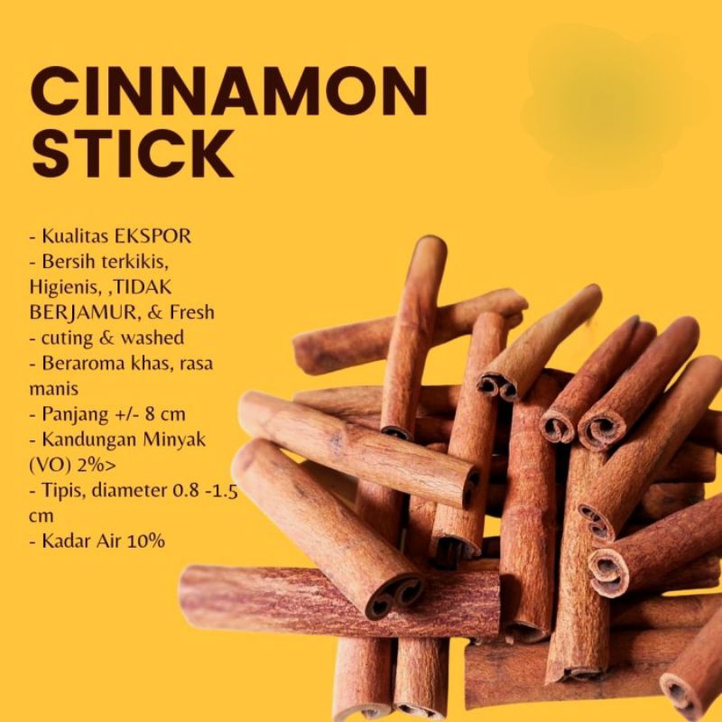 

KAYU MANIS Keningar Cinnamon Stick 8cm Cutting 500g