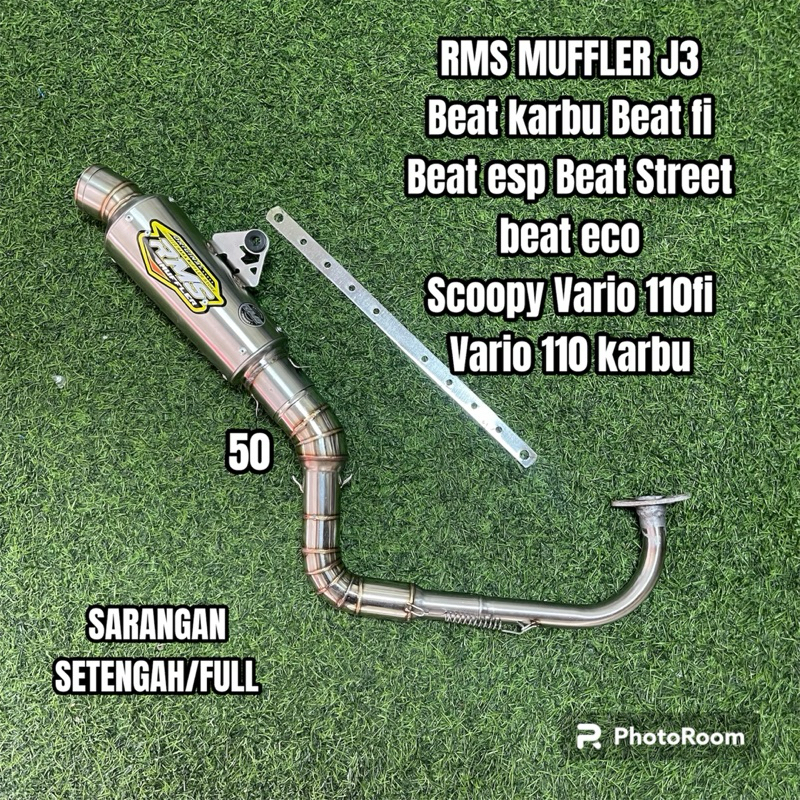 knalpot beat karbu beat fi beat esp beat street scoopy vario 110fi vario 110 karbu RMS MUFFLER J3