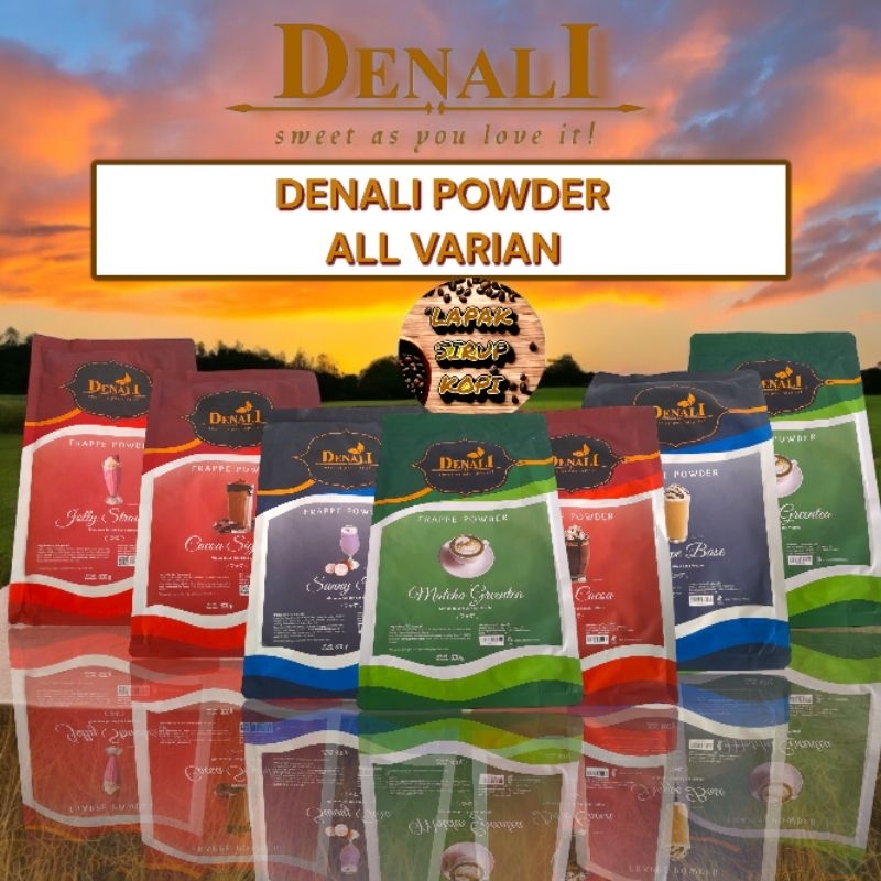

Denali Powder All Variant - bubuk minuman semua rasa - coklat,matcha,taro