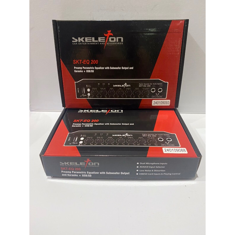 Skeleton parametric equalizer preamp karaoke bluetooth SKT-EQ200 parametrik mobil