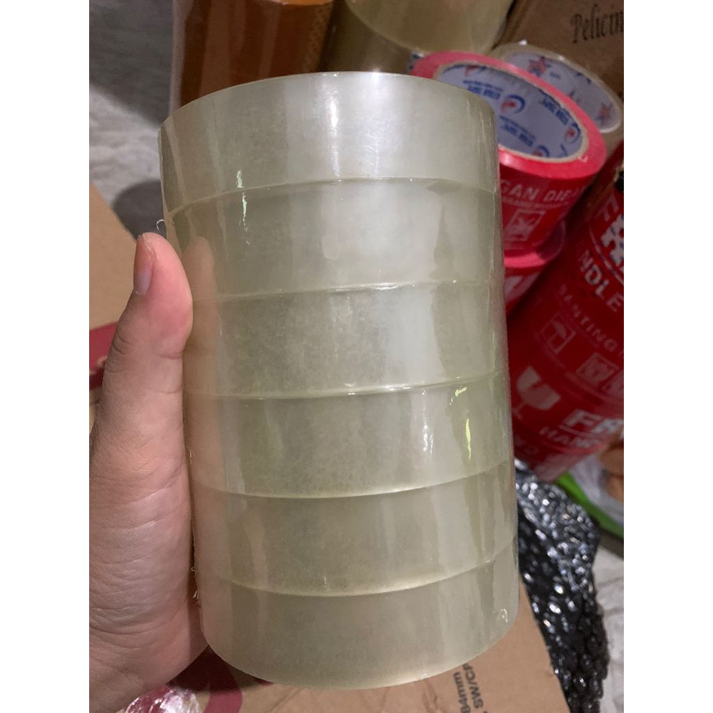 

LAKBAN BENING OPP 24 mm / UKURAN 1 INCHI MERK STAR TAPE (TEBAL)