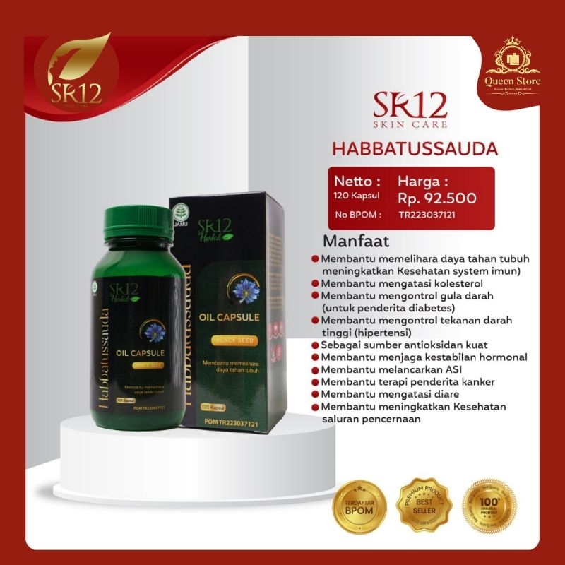 Habbatussauda SR12 Oil Premium Grade A Habasyi 100% Ori Minyak Jintan Hitam