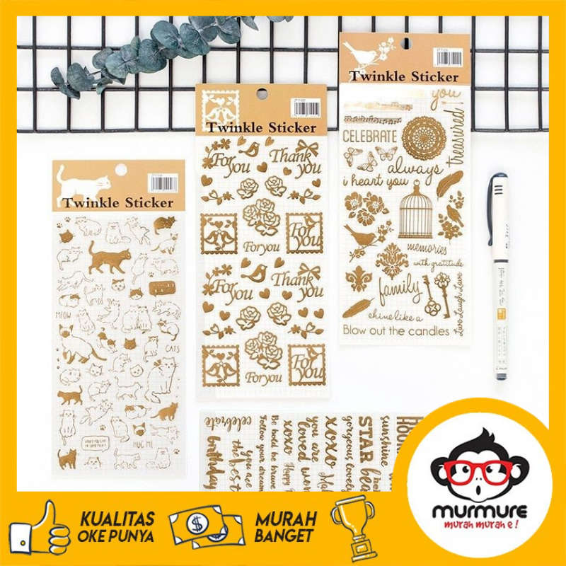 

MURMURE I STICKER WARNA TEMBAGA BRONZE DECO AESTHETIC BUJO SCRAPBOOK DIY USE