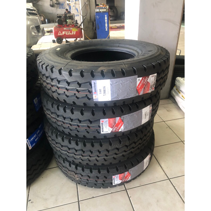 ban truk kawat 7.50 r16 merk Duraturn Y601 Radial 7.50 16 /14ply full set berikut ban dalam dan flap