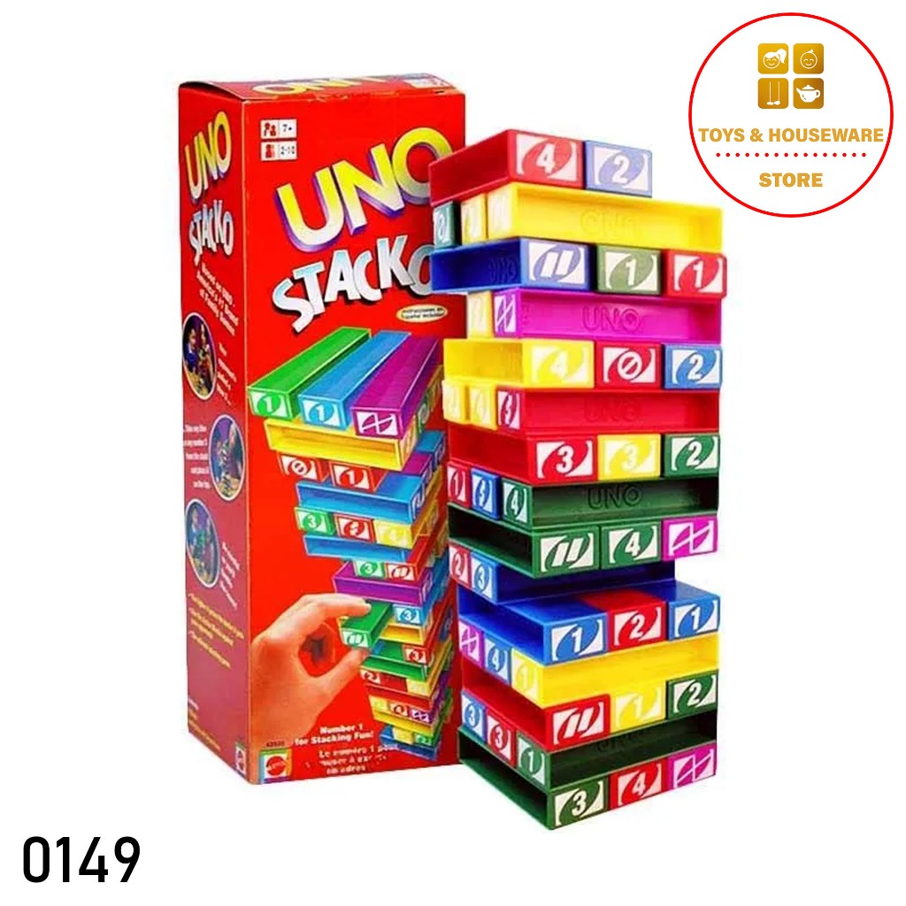 Uno Stacko Balok Plastik Permainan Menyusun Balok 0149
