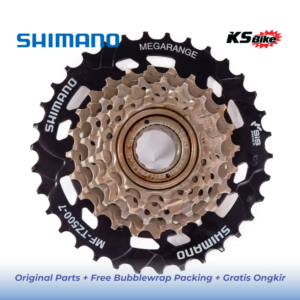 Sprocket Gear Shimano Megarange 7 Speed 14-34T Freewheel OXO Drat Ulir Gir Susun Rasa 9 Speed MTB CT