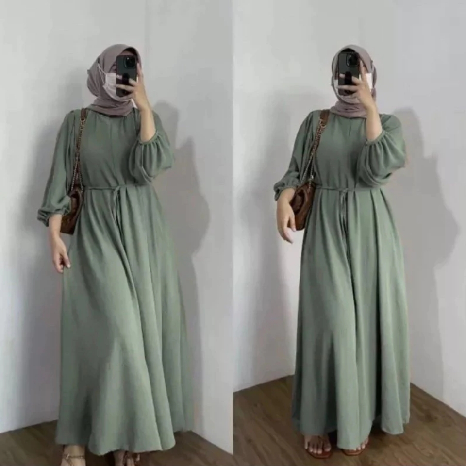 Danara Dress Maxy Premium Gamis Crincle Premium Busana Muslim Jumbo XXL LD 110 LD 120 LD 130