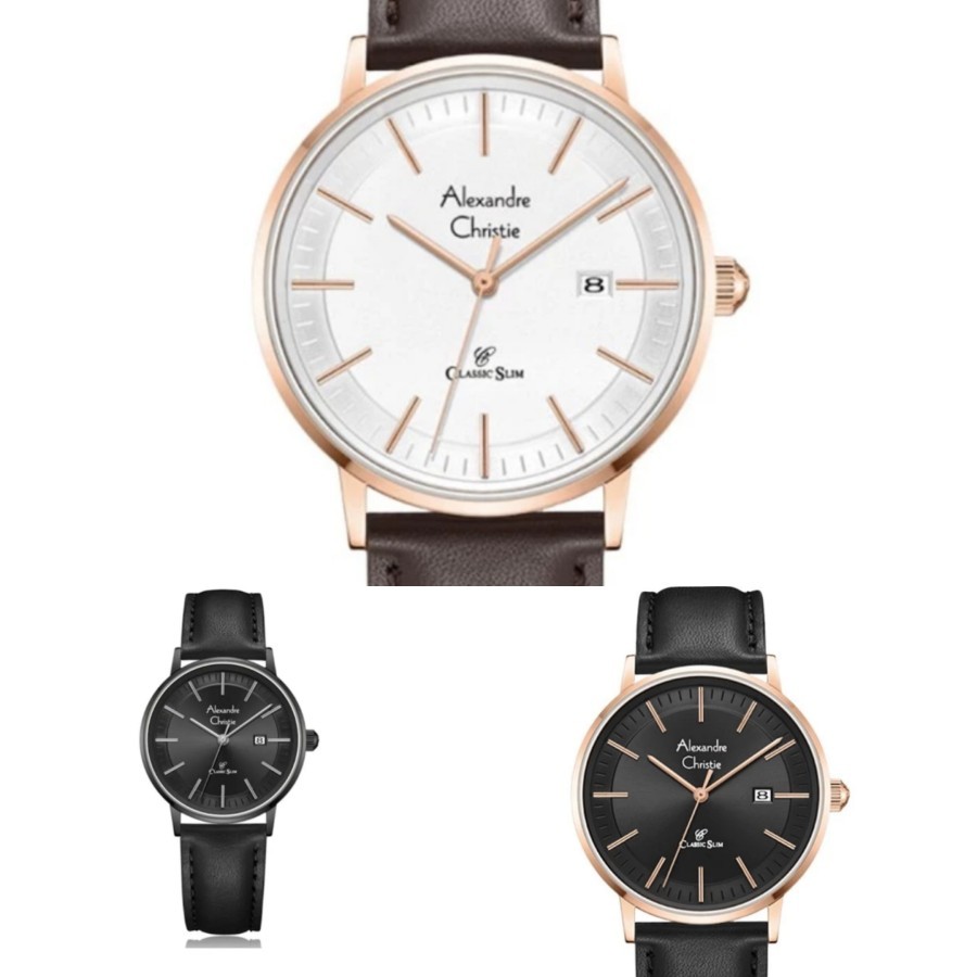 Jam Tangan Alexandre Christie 8694MD Leather Original