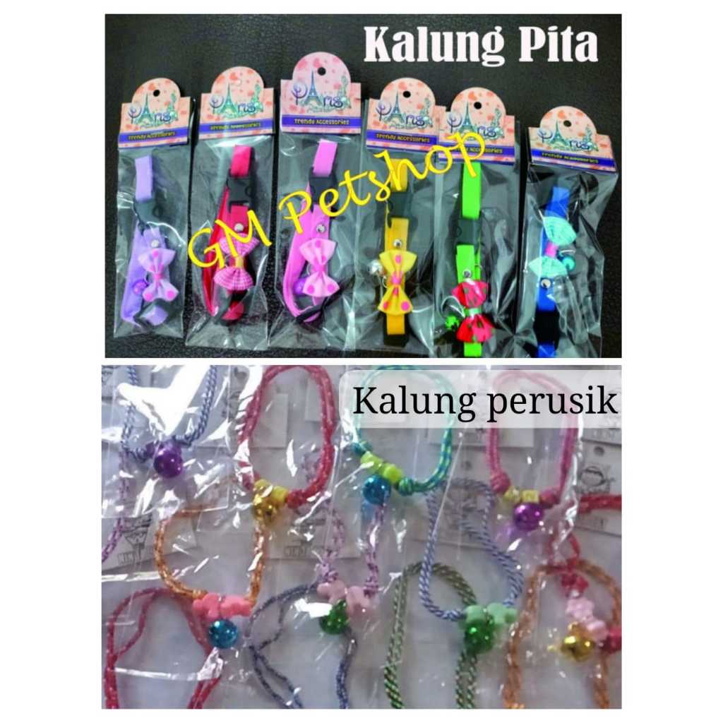 Kalung Kucing / Kalung Pita Kucing /  Kalung perusik Kucing / Kalung Pita Anjing / Kalung Pita Lucu 