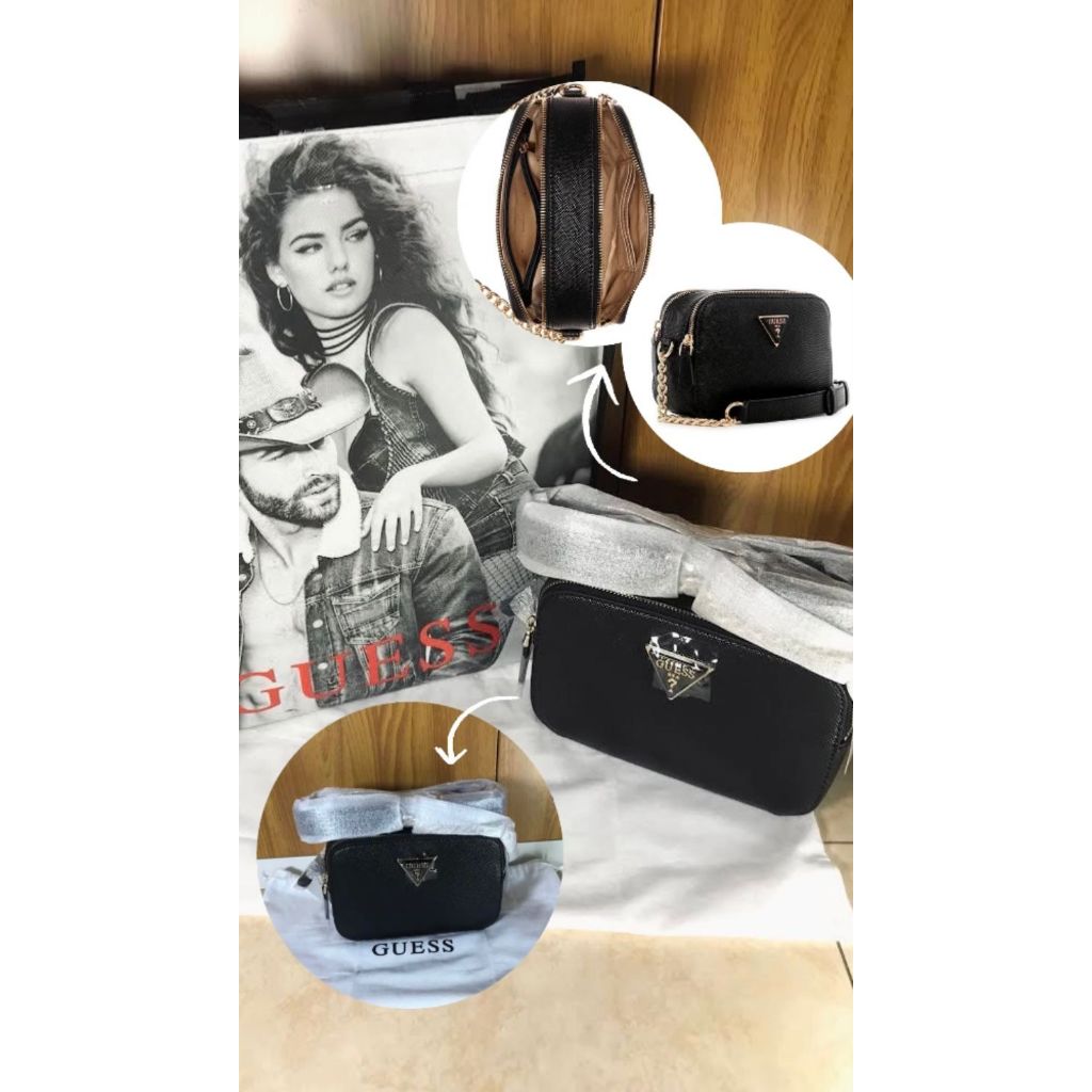 GUESS NOELLE CAMERA CROSSBODY//ORIGINAL//BRAND NEW IN BOX (BNIB)//DUST BAG