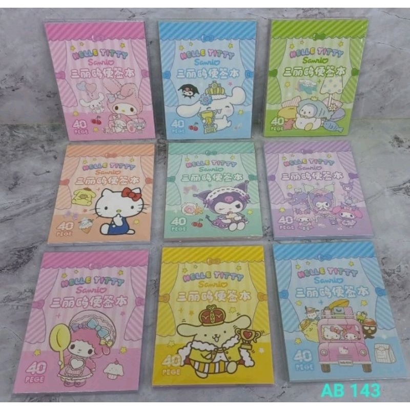 

Memopad Papan Lucu Motif Karakter Sanrio