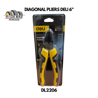 Tang Potong Kawat DELI 6" Inch Diagonal Cutting Nippers Pliers RMP