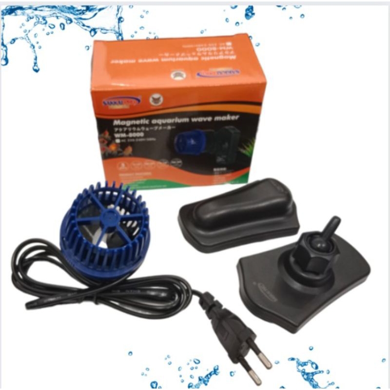 SAKKAI PRO WM 8000 MAGNETIC AQUARIUM WAVE MAKER ARUS OMBAK