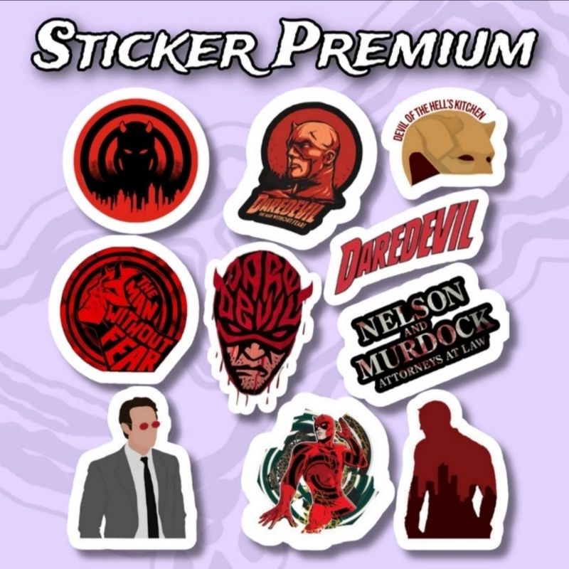 

Sticker Daredevil Marvel Pack 10pcs Premium Waterproof