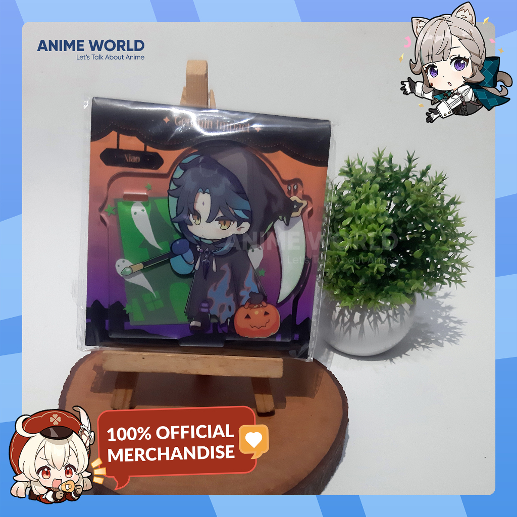 Xiao Halloween Themed Character Acrylic Pen Holder - Stand Akrilik Xiao Halloween Genshin Impact Off
