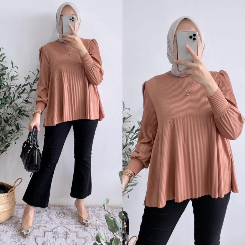 BESTPROMO BLOUSE PLISKET PREMIUM / ATASAN PLISKET