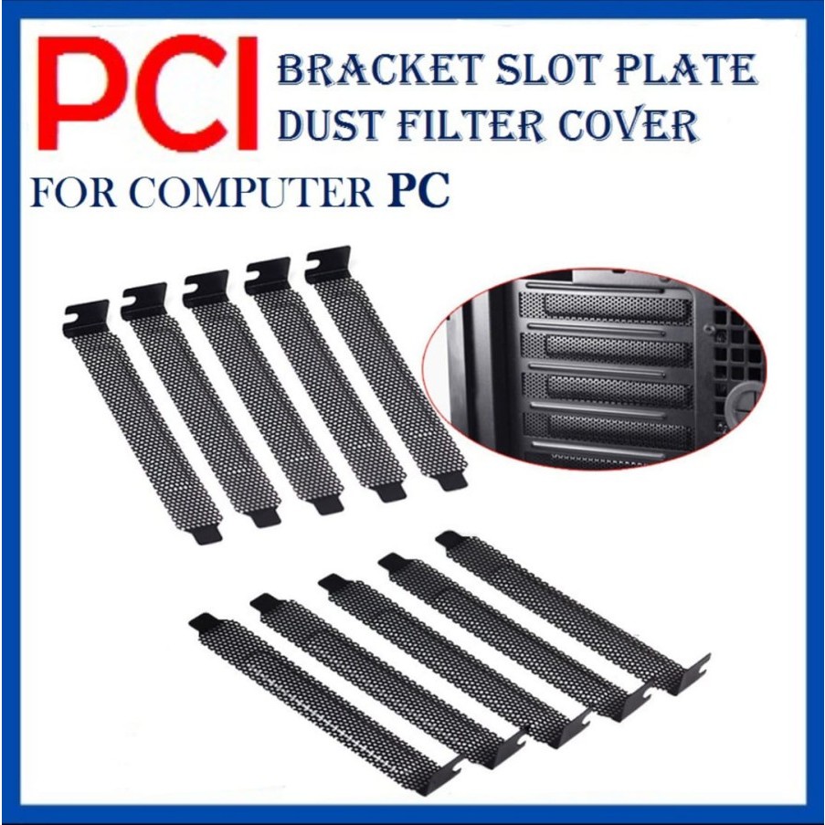 PCI Slot Cover Back Panel PCIe Casing Case Komputer Penutup Slot VGA