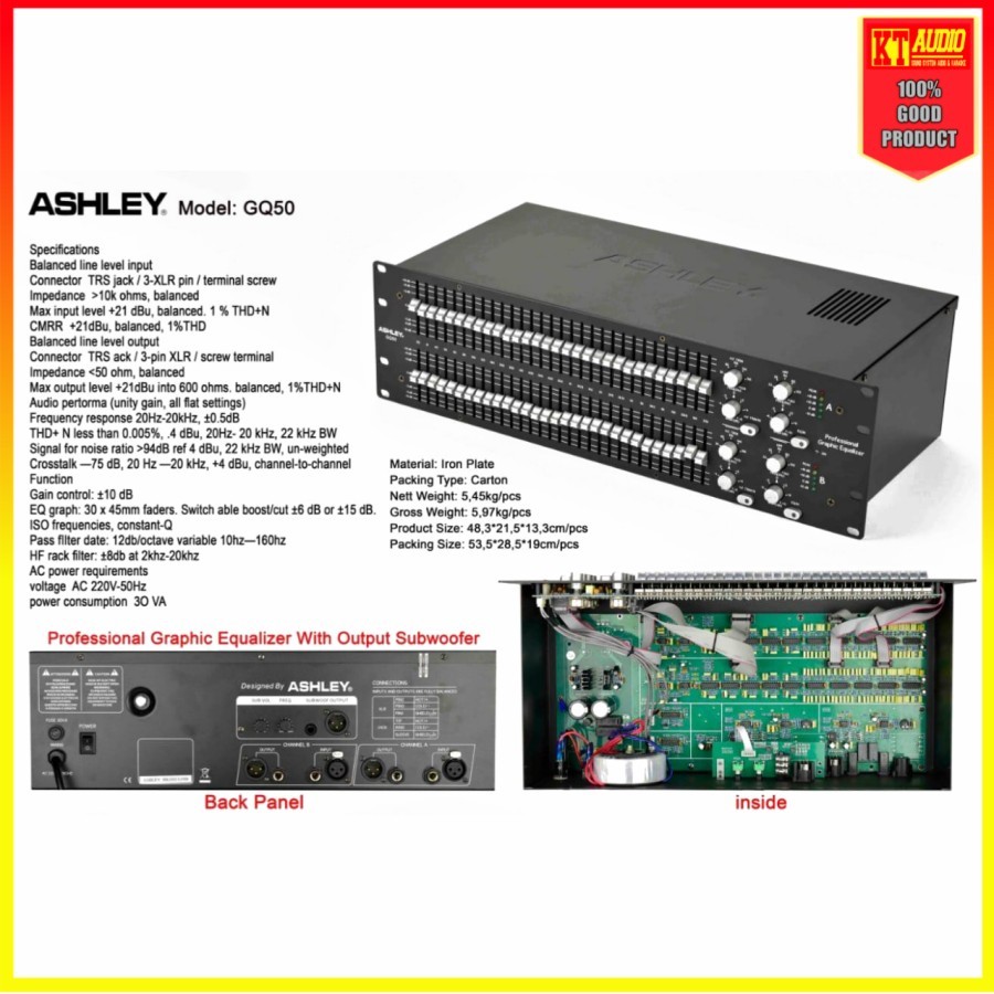 GQ50 / GQ-50 Ashley Graphic EQ / Equaliser