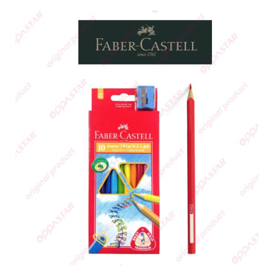 

Pensil Warna Set Segitiga Faber Castell Junior Triangular 1 set 10 warna Tidak Beracun Non Toxic