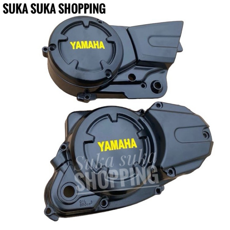 (BISA COD) Blok Kopling Cover Bak Kiri Kanan Kopling Magnet RXK RX KING NEW ROBOT Black Hitam