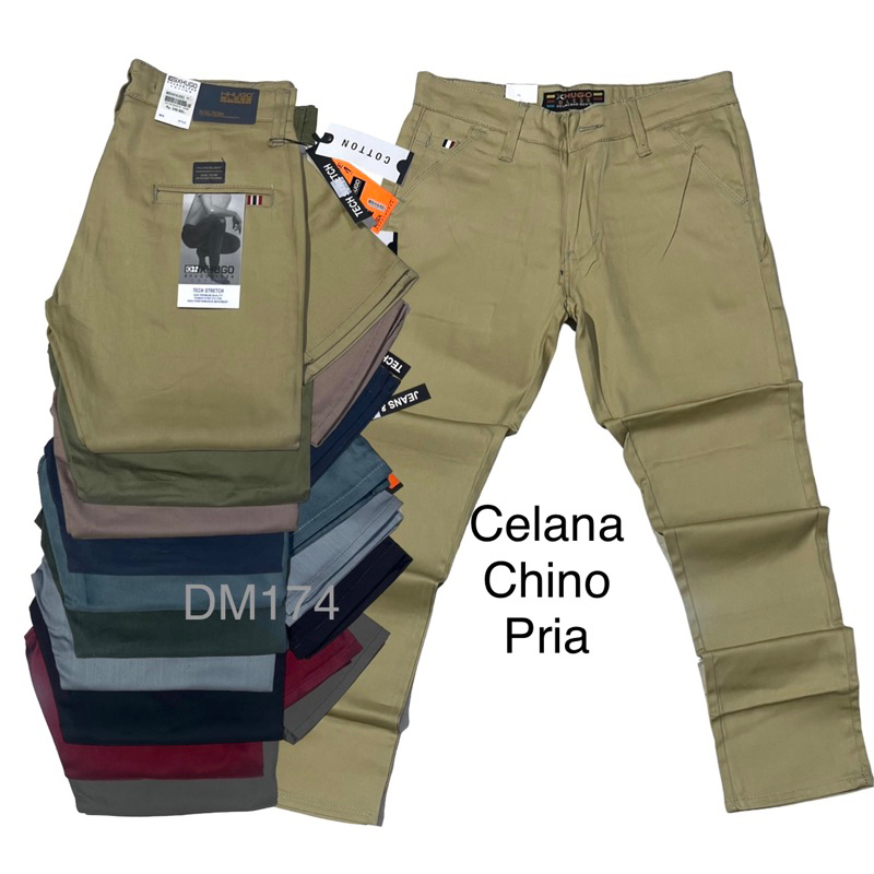 CELANA PANJANG CHINOS XHUGO BLESS ORIGINAL//CELANA CHINOS PRIA PREMIUM FULL COTTON