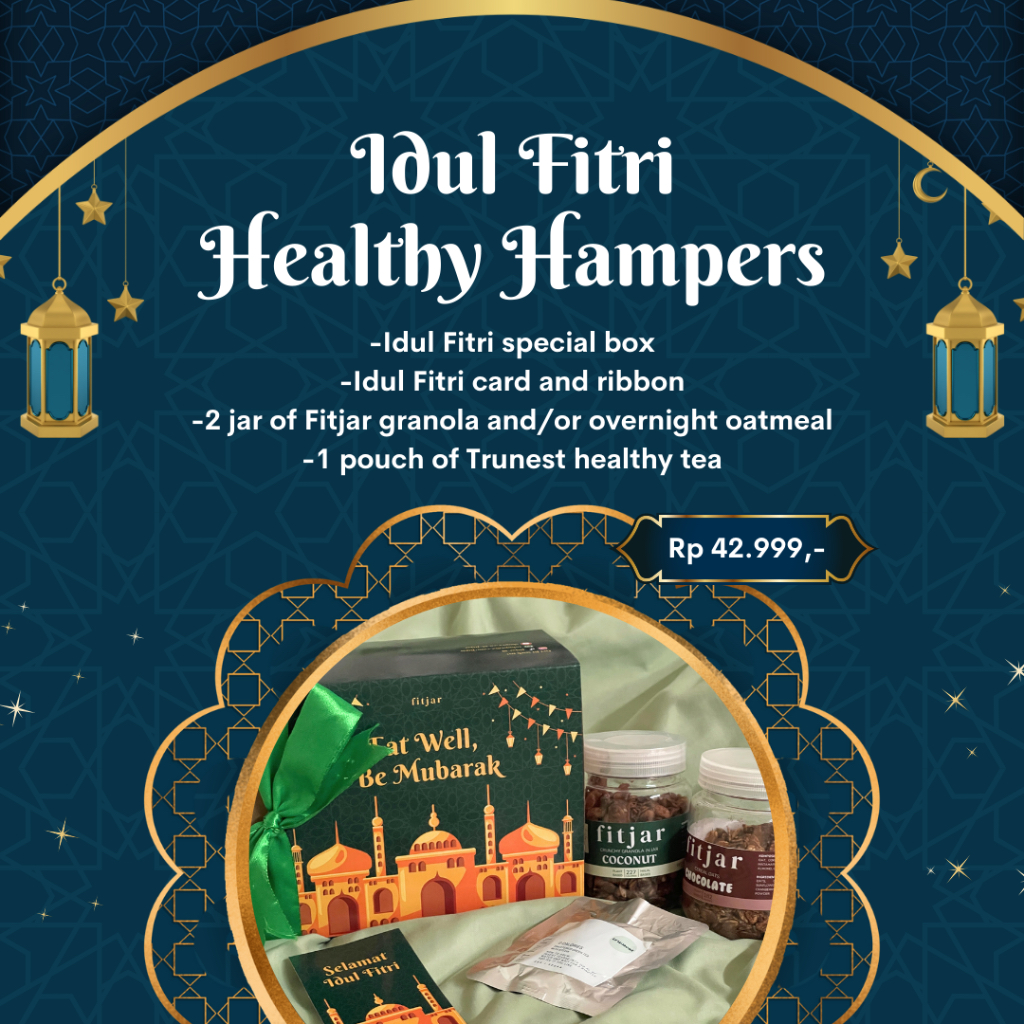 

Hampers Ramadhan - Idul Fitri - Lebaran - Fitjar Granola Vegan Sehat - Trunest Tea - Eid Mubarak - Hampers Sehat - Hampers Murah - OPEN RESELLER AFFILIATE DROPSHIP
