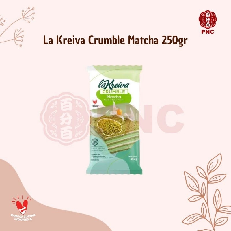 

PROMO Lakreiva Matcha Crumble Remahan Matcha Crumble Greentea 250g La kreiva Matcha