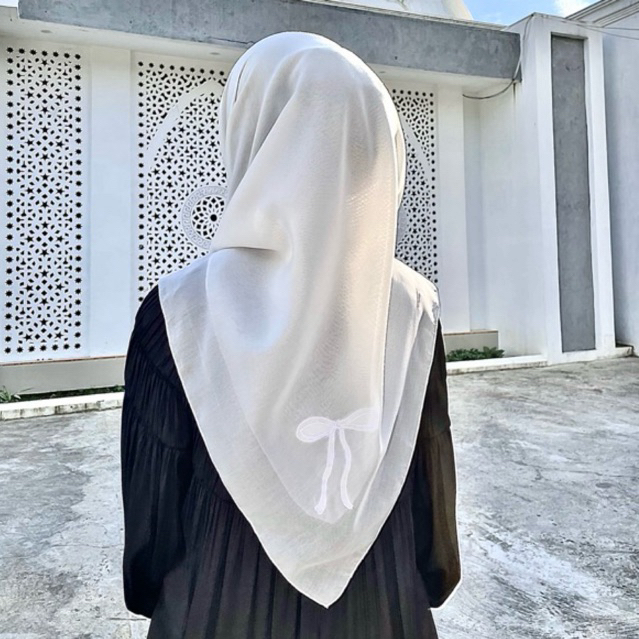 ALAIA - Alaia Ribbon Hijab | Hijab Coquette | Hijab Bordir Coquette