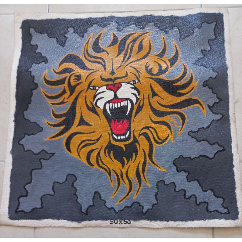 Lukisan kanvas singa 003
