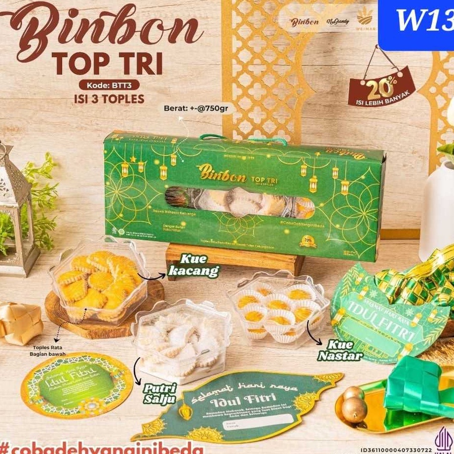 

ULF586 GROSIR Apazada Kue Kering Lebaran Binbon Top Tri Squash Set 1 Sirup Hampers Kue Lebaran Paket 3 Toples Enak Bermutu